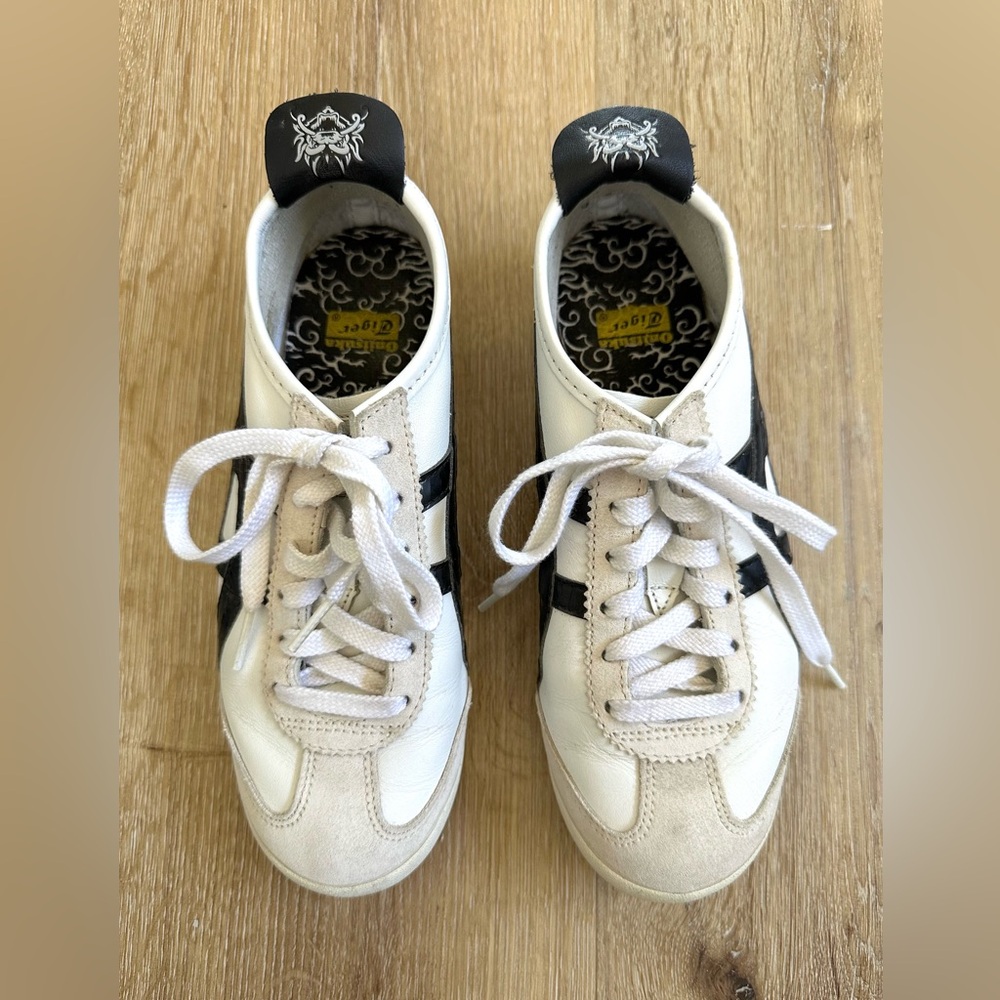 Onitsuka Tiger by Asics White and Black Athletic Shoes